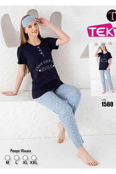 DONLİZZA 1580 Pajama Set Combed Cotton Viscon