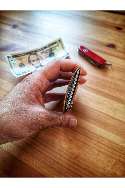 deri one Shot..genuine Minimal Card Holder