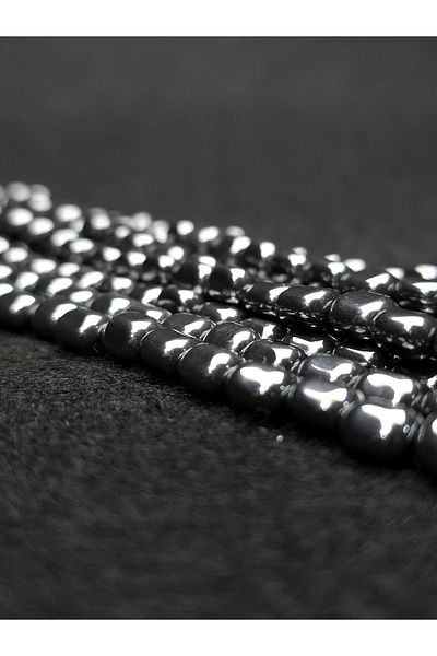 Yüksel Boncuk 6 mm Hematite Natural Stone String - Unshaped
