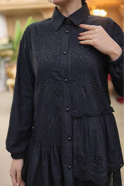 hilla line Tunica camasa Hijab de dama - Scallop cu volane
