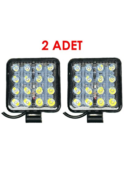 BSP PARTS 2 ADET ! 16LI LED FAR ÇALIŞMA LAMBASI İŞ MAKİNELERİ,FORKLİFT, OFF R...