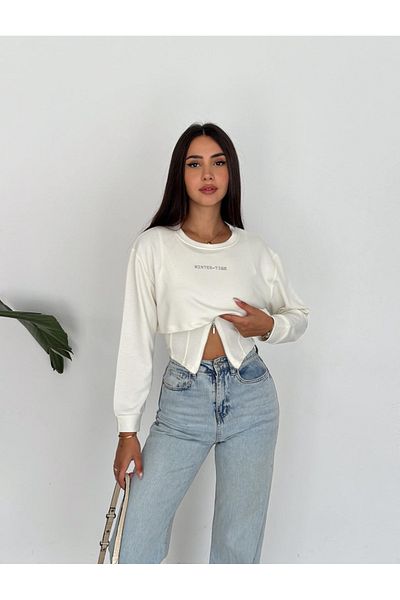 jöns since 1997 Set de două hanorace pentru femei - maioț și crop