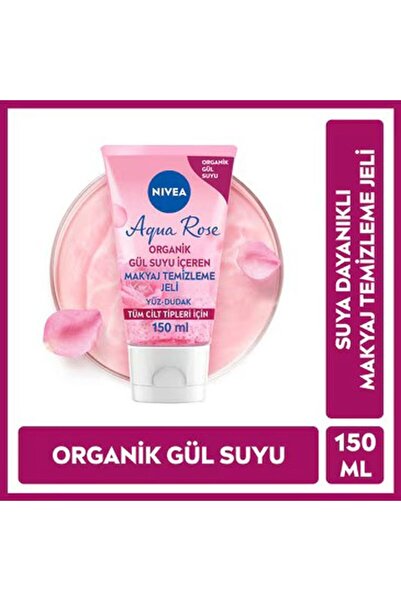 NIVEA Aqua Rose Organik Gül Suyu İçeren Makyaj Temizleme Jeli 150 ml