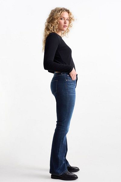 Sezka Life Blugi de damă cu talie medie înaltă - blugi bootcut
