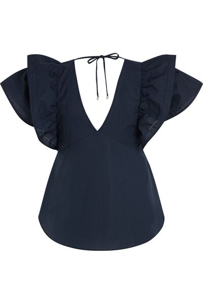 Tommy Hilfiger CO STN FRILL BLOUSE SLVLS