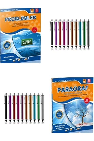 Apotemi Yayınları 2025 Problemler-Paragraf Konu Anlatımlı Soru Bankası Seti+Kalem+Kalemlik