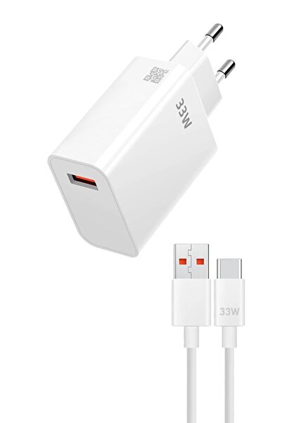giyitec Tecno Camon 20 / 20s Pro 5G Uyumlu 33W Süper Hızlı Şarj Aleti Seti Ad...
