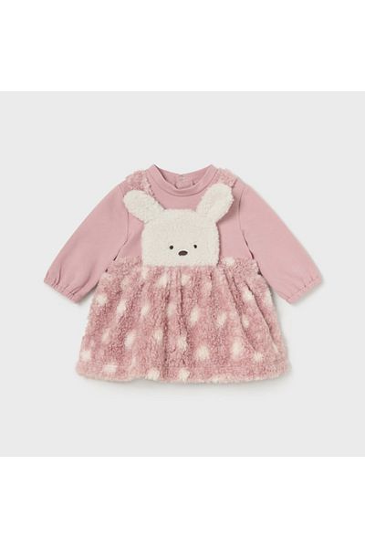 MAYORAL Powder Colored Soft Rabbit Baby Girl Dress - L25K2881