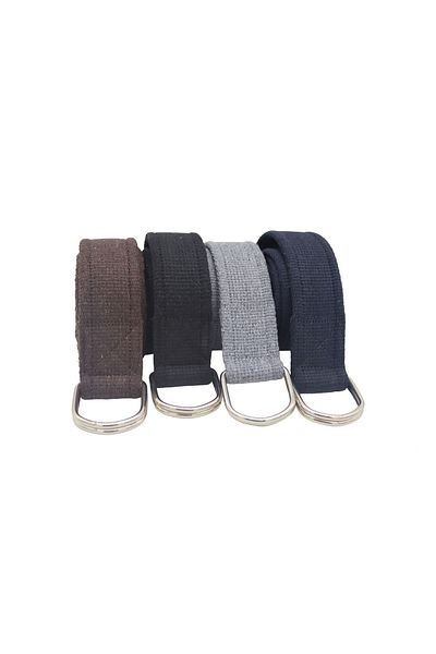Anatolia Unisex 4-Piece Brown Black Gray Navy Blue D Buckle Woven Tactical Sport Canvas Cloth Denim Belt
