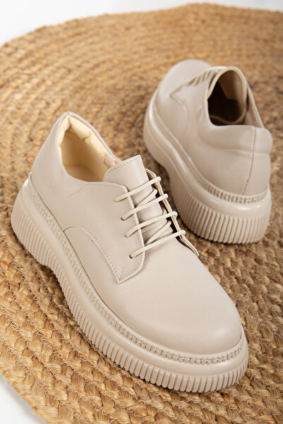 Mc vay Shoes Pantofi casual de damă bej - Design elegant cu detaliu de dantel...