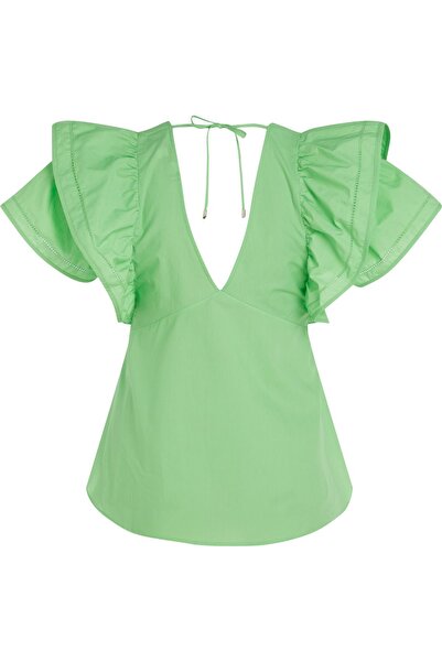 Tommy Hilfiger CO STN FRILL BLOUSE SLVLS