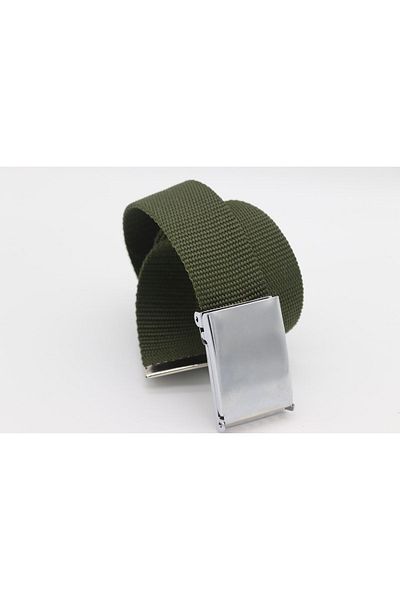 Anatolia Unisex Woven Khaki Green Tactical Sport Canvas Cloth Belt
