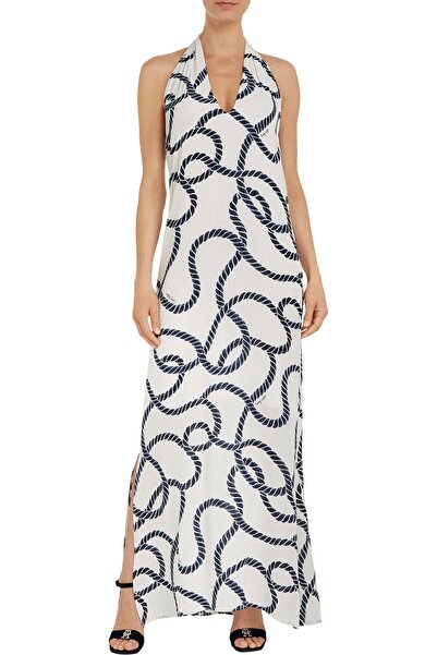 Tommy Hilfiger VIS COASTAL ROPE MAXI HALTER DRS