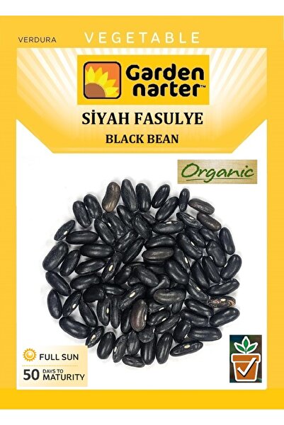 GARDEN NARTER Oturak Siyah Fasulye Tohumu Doğal Organik Taze Fasulye Tohum Pa...