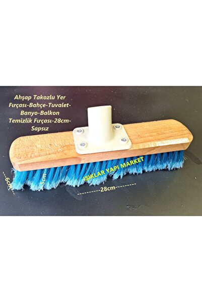 Işıklar Ahşap Takozlu Yer Fırçası-Bahçe-Tuvalet-Banyo-Balkon Temizlik Fırçası...