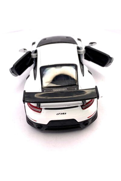 Kinsmart Çek Bırak Porsche 911 Gt2 Rs ( Beyaz ) Oyuncak Araba
