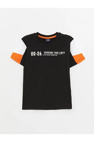 LC Waikiki LCW Kids Crew Neck Printed Short Sleeve Boy's T-Shirt and Sweatpants