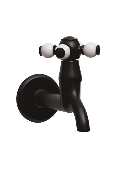KALE Black Long Faucet with Stone