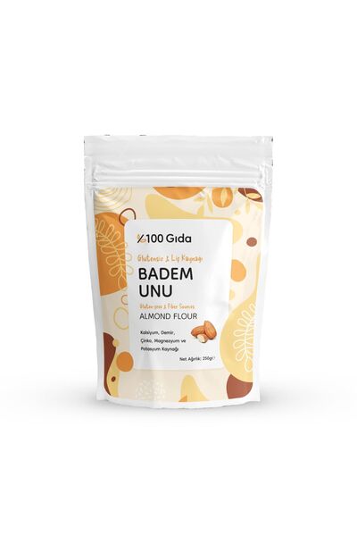 Yüzde Yüz Gıda Badem Unu 250 gr