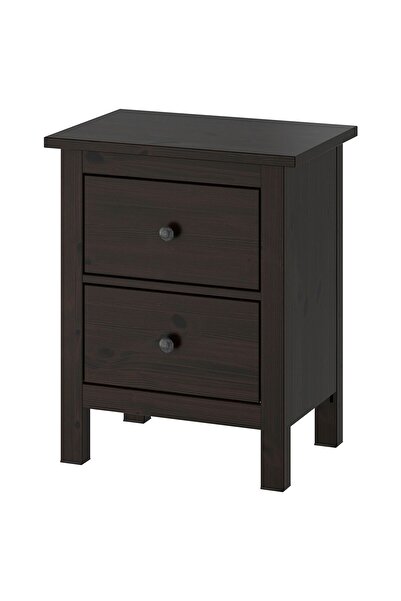 IKEA komodin, Genişlik: 54 cm  Derinlik: 38 cm  Yükseklik: 66 cm, Beyaz-Venge