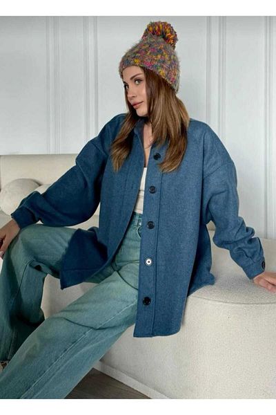 HC Boutique Jachetă cămașă oversize din țesătură Stamp