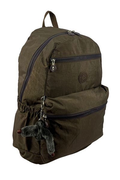 çantavizyon Unisex καφέ σχολικό σακίδιο πλάτης - αδιάβροχο τσακισμένο ύφασμα, Γυμνάσιο Λυκείου Κολέγιο