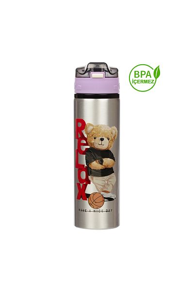 ROBEVE Stainless Steel Children's Water Bottle - Straw Flask