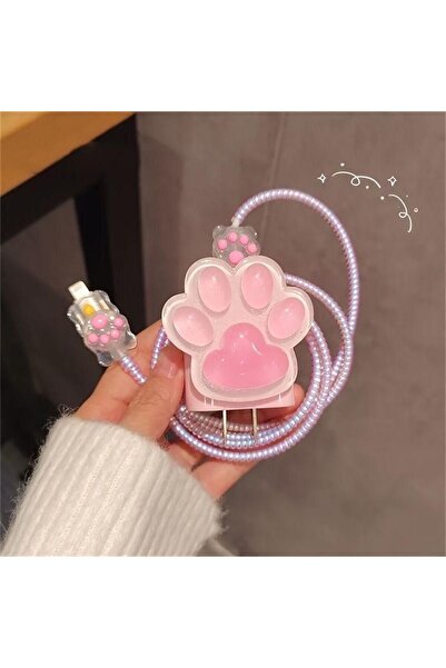 daystar İphone 18w/20w Uyumlu Şarj Aleti Kılıfı, Şarj Kablo Koruyucu, Şarj Ko...