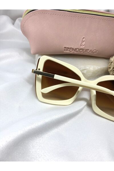 Di Caprio Palme Vintage-retro Beige Women's Sunglasses