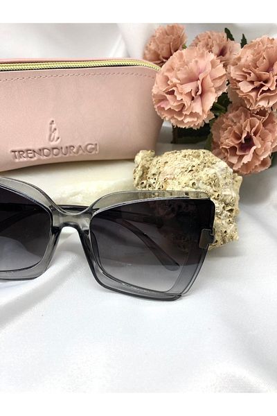 Di Caprio Palme Vintage-retro Gray Women's Sunglasses