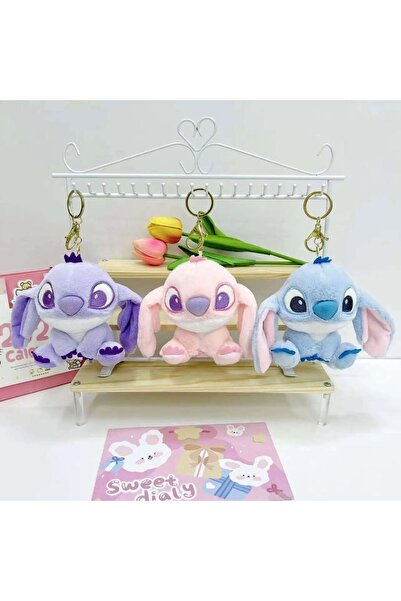 Meyra Accessories Stitch Sevimli Hediyelik Çanta Süsü Peluş Anahtarlık 12 Cm
