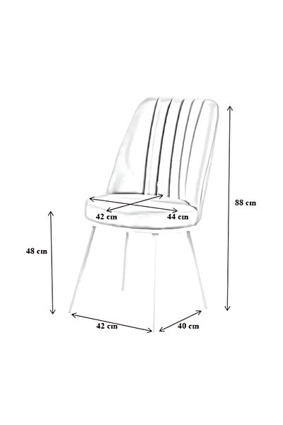 SAHİBNUR Sahibnur Velvet Oval Chair - για 6 ελαστικές και εύκαμπτες θήκες
