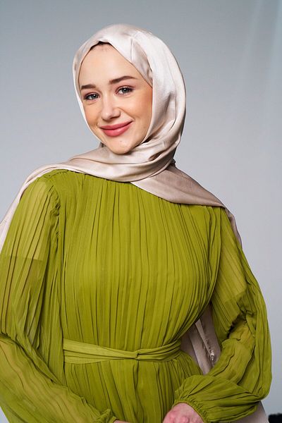 Modakaşmir سلسلة شال من القطن الساتان