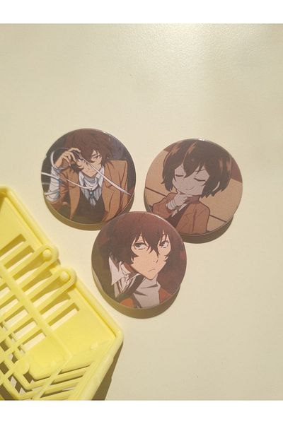 Yenaplanner Σετ στολίδι/σήμα τσάντας Bungou Stray Dogs Dazai