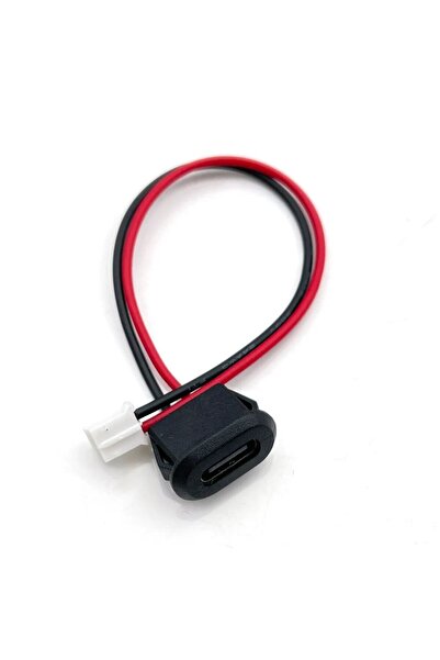 Genel Markalar Type C Panel Montaj Dişi Soket 2 Pin 10cm Kablolu Uzatma Konnektör Araba Kamera Oyuncak Telefon Şarj