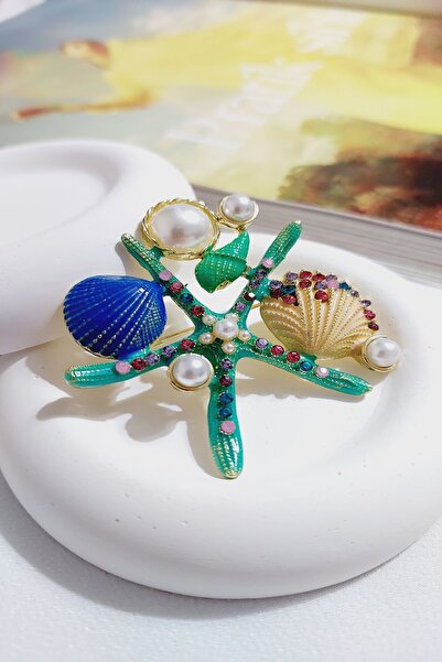 SEVİLLE AKSESUAR DENİZ YILDIZI BROŞ