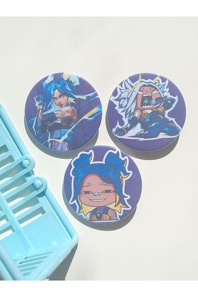 Yenaplanner Valorant Neon Bag Ornament/Badge Set