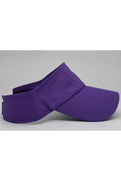 şapkadan Uv Koruyuculu Unisex Siperlikli Mor Tenisci Şapka
