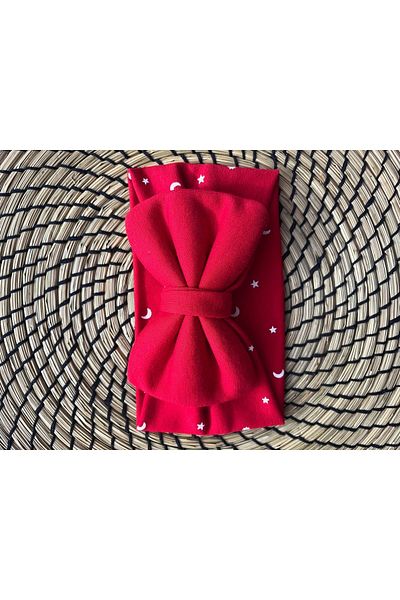 Caramell 100% Cotton Baby Girl Bow Bandana New Year Themed Red Baby Christmas