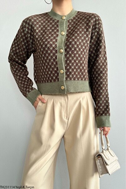 Lupies سترة تريكو منقوشة بأزرار نسائية