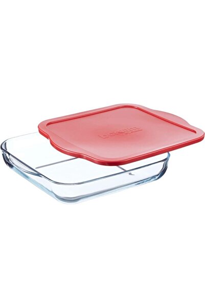Paşabahçe Borcam Silikon Kapaklı Kare Tepsi