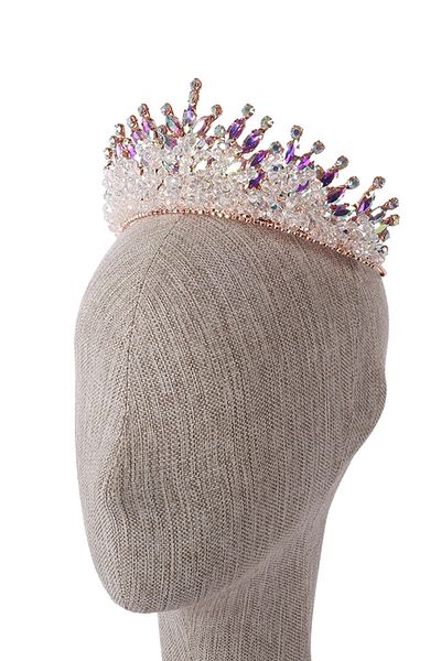 Hayalperest boncuk Crystal Jewelled Bead Decorated Janjan Crown for Bride and Henna Wedding