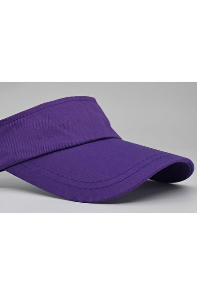 şapkadan Uv Koruyuculu Unisex Siperlikli Mor Tenisci Şapka