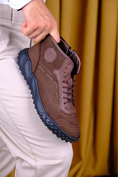 shot night Черевики з натуральної нубукової шкіри на шнурівці