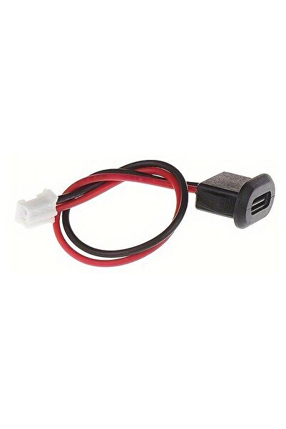 Genel Markalar Type C Panel Montaj Dişi Soket 2 Pin 10cm Kablolu Uzatma Konnektör Araba Kamera Oyuncak Telefon Şarj