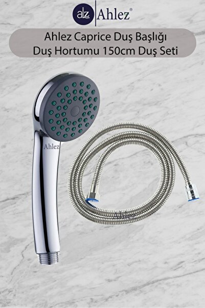 Ahlez Caprice Duş Başlığı Ve Ince Kenetli Örgülü Duş Hortumu Duş Seti Duş Takımı