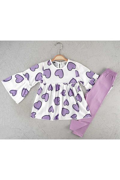 falcomini Girl's Single Jersey Summer Dress Set 3/7 Years