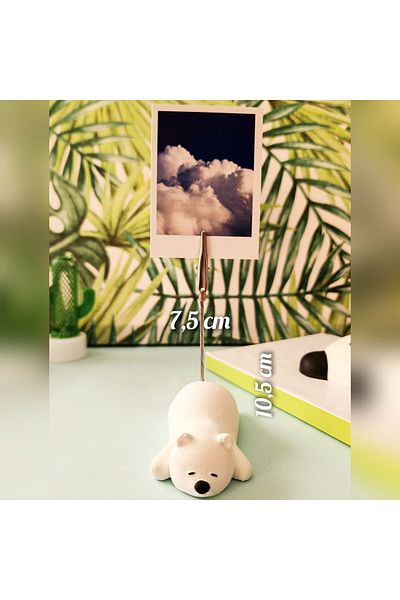 Rota Hediyelik Cute Polar Bear Note and Photo Holder (1 Piece)