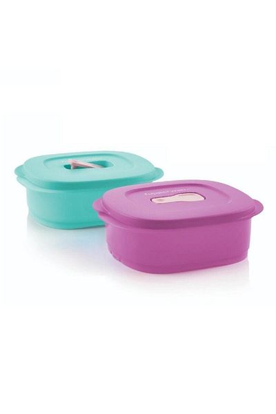 Tupperware Micro Cup 2-Piece Microwave Oven Heating Feeding Bowl Li Hsgl