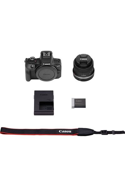 Canon كاميرا كانون EOS R100 الرقمية بدون مرآة، هيكل أسود مع عدسة RF-S 18-45mm IS STM